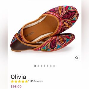 Fuchsia Brand: Multicolor Embroidered Ballet Flats